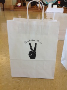 bag with black lives matter art