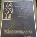 plaque for Lady Bird Johnson grove