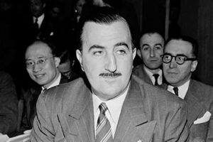 Photograph of Hernán Santa Cruz of Chile during one of the UDHR drafting meetings
