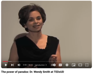Screenshot from TED Talk of speaker 